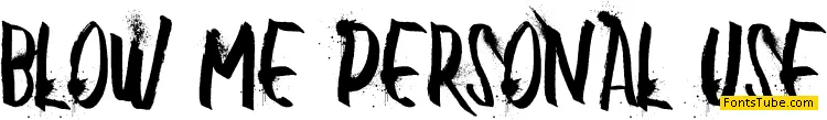 BLOW ME PERSONAL USE Font