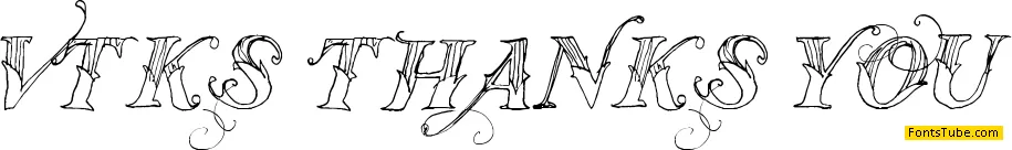 Vtks Thanks You Font