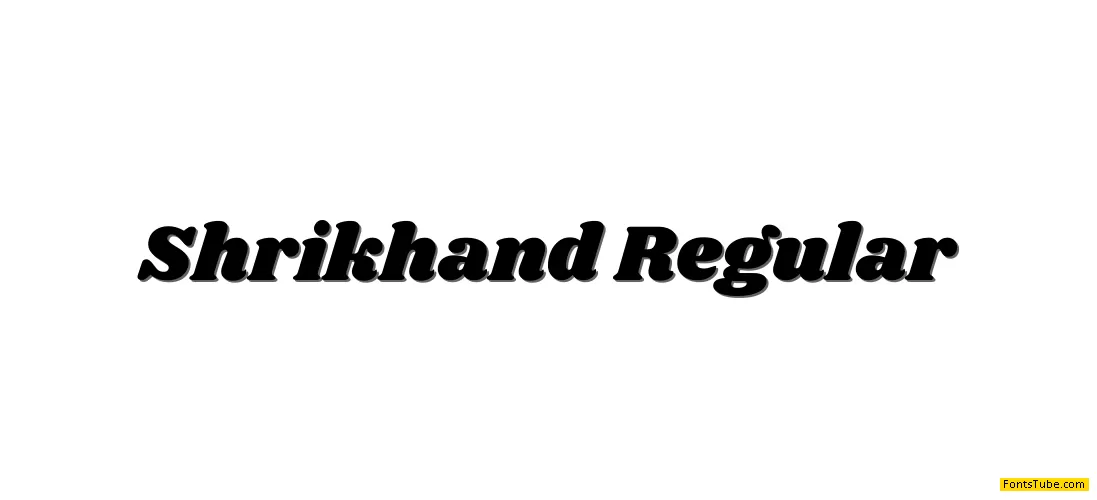 Shrikhand Font