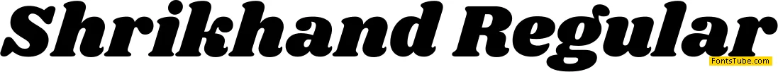 Shrikhand Font