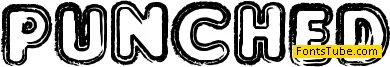 Punched Font