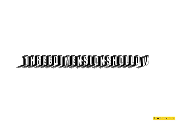Three Dimensions Font Family