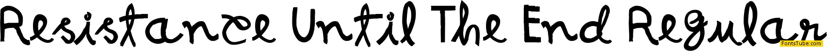 Resistance Until The End Font