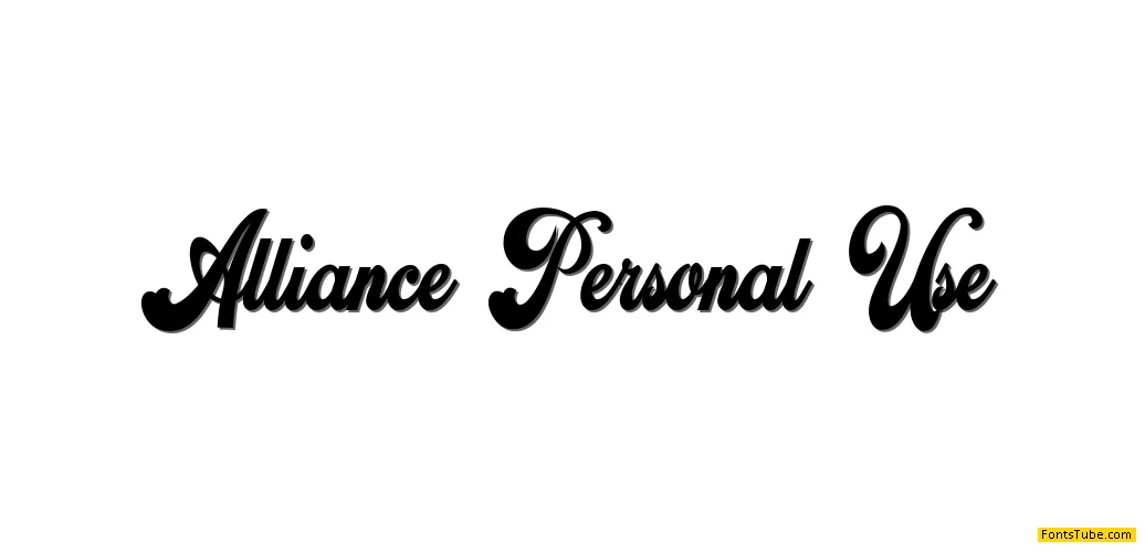 Alliance Personal Use Font
