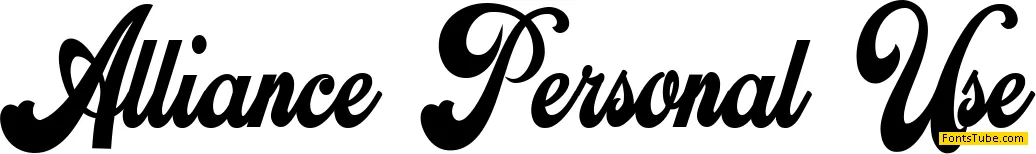 Alliance Personal Use Font