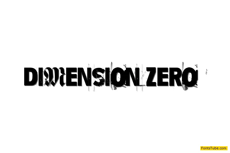 Dimension Zero Font