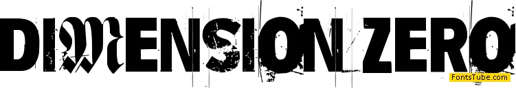 Dimension Zero Font