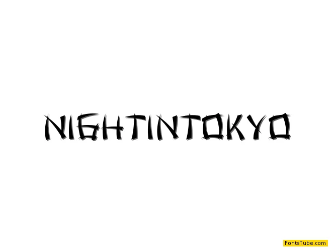 Night in Tokyo Font Family