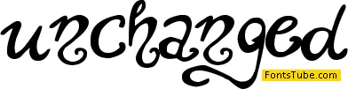 unchanged thoughts$ Font