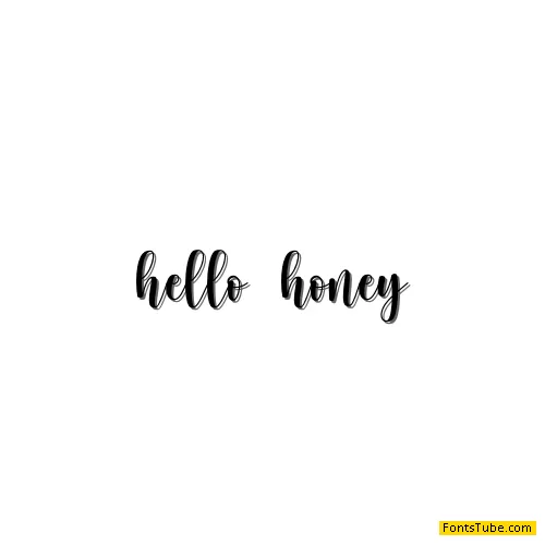 hello honey - Personal Use Font