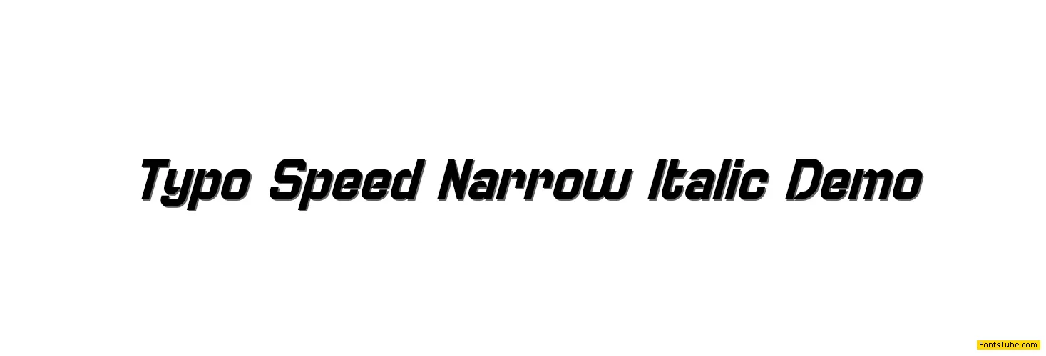 Typo Speed Demo Font Family