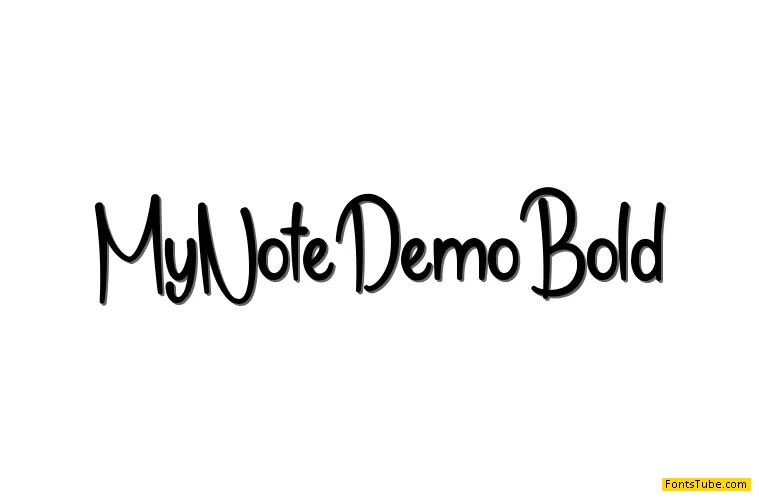 My Note Demo Font Family