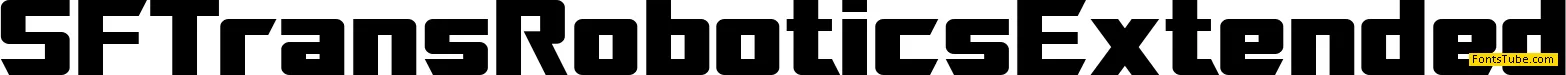 SF TransRobotics Font Family