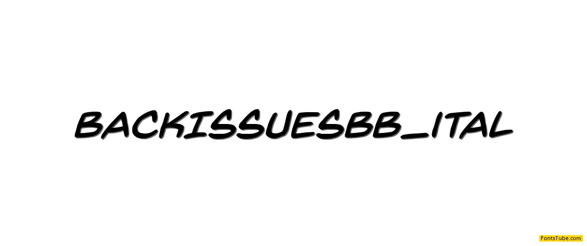Back Issues BB Font Family