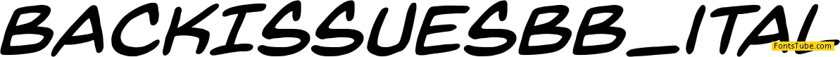 Back Issues BB Font Family