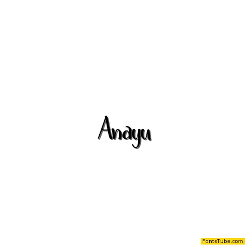 Anayu - Personal Use Font