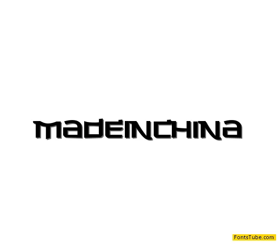 Made in China Font