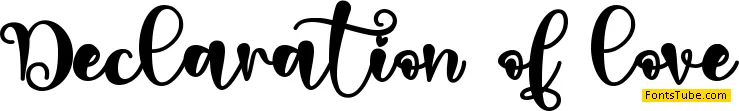 Declaration of love - Personal Font
