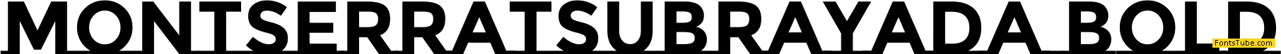 Montserrat Subrayada Font Family