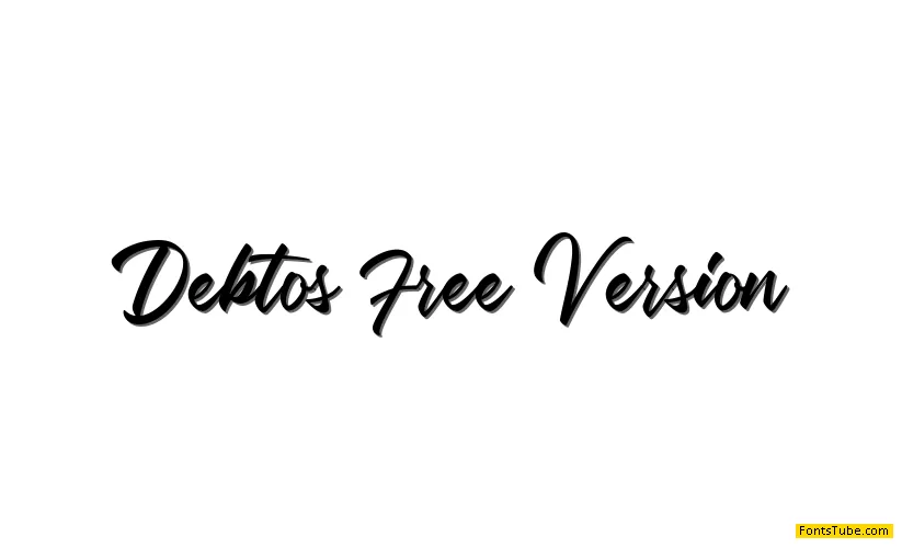 Debtos Script Free Version Font