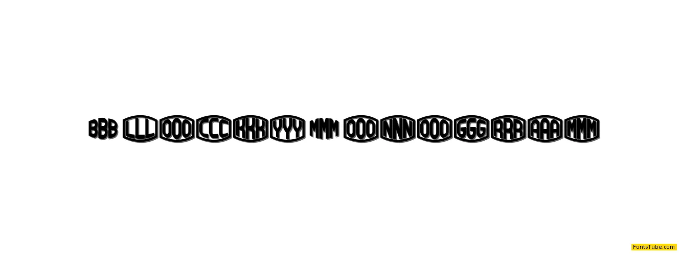 Blocky Monogram Font