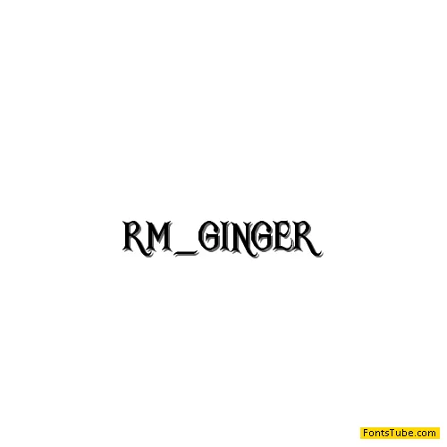 RM Ginger Font