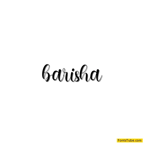 barisha script - Personal Use Font