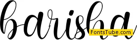 barisha script - Personal Use Font