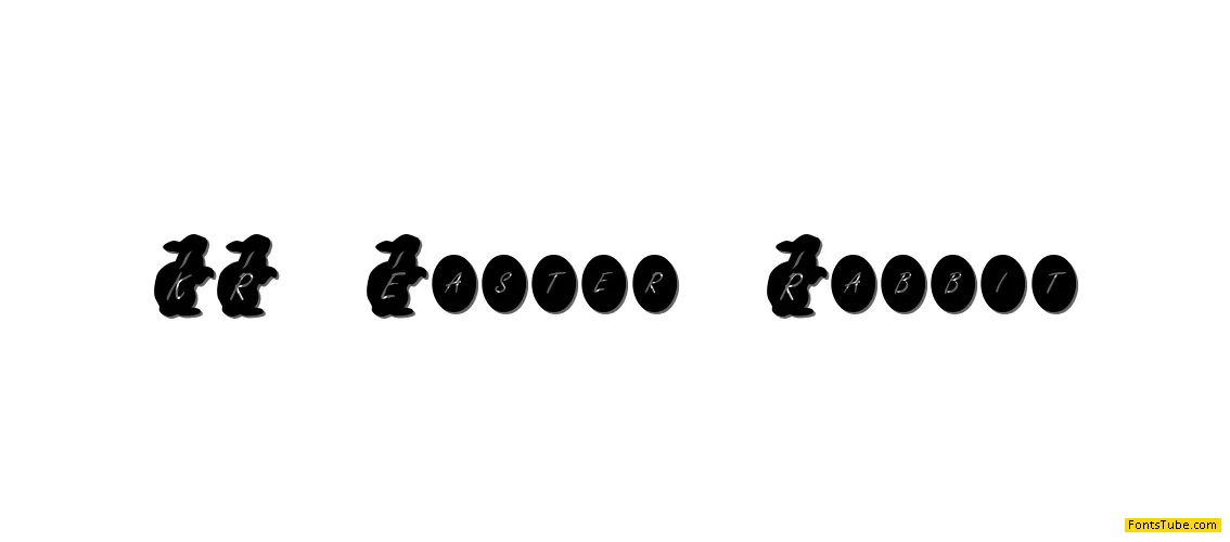KR Easter Rabbit Font