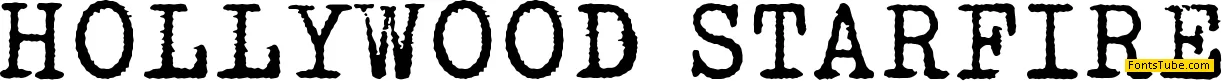 HOLLYWOOD STARFIRE Font