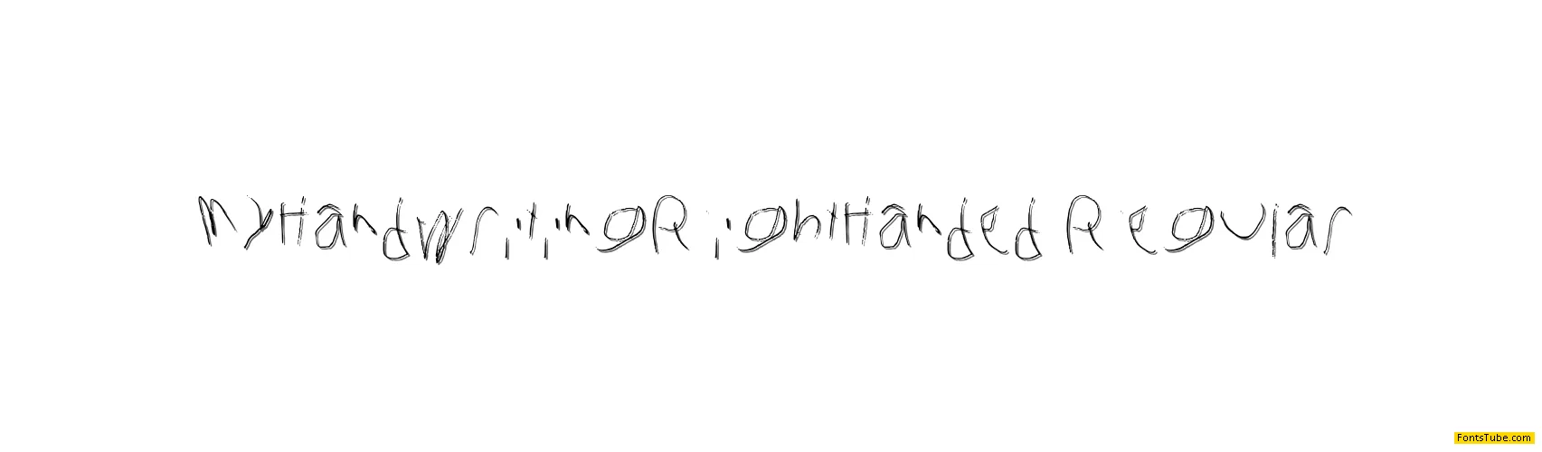 My Handwriting Right Handed Font