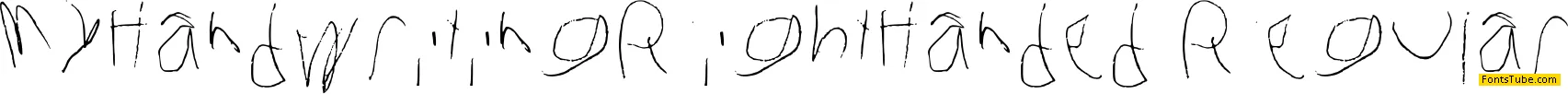 My Handwriting Right Handed Font