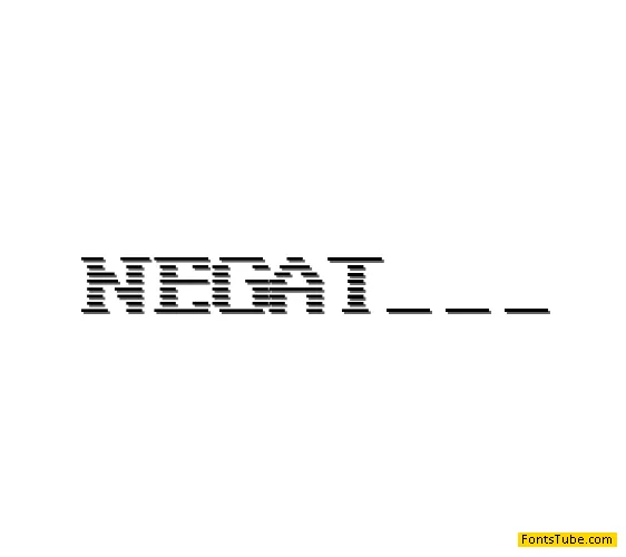Negative Tuning Font