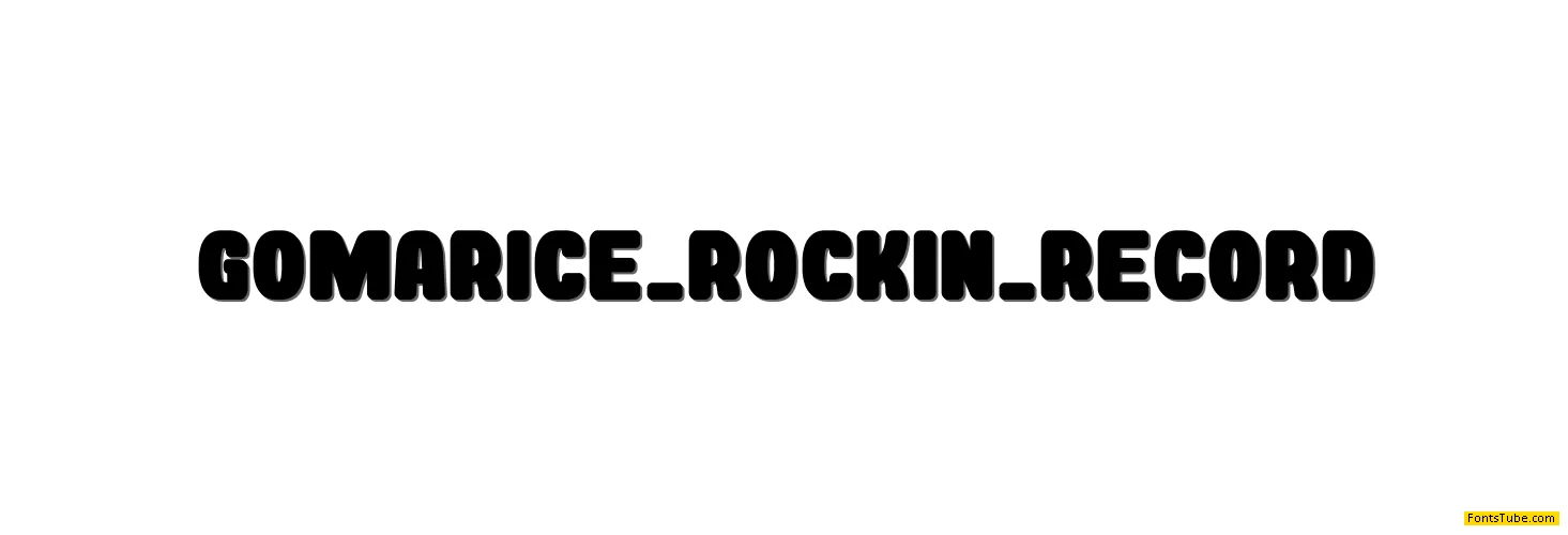 Rockin' Record Font