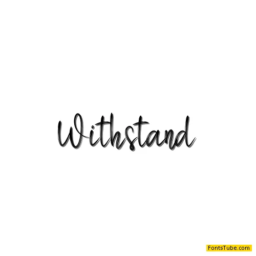 Withstand Font