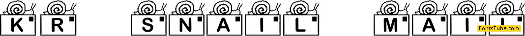 KR Snail Mail Font