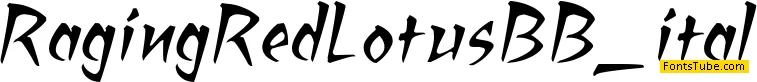 Raging Red Lotus BB Font Family