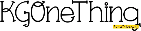 KG One Thing Font