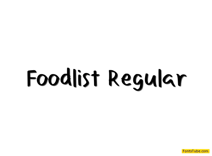 Foodlist Font