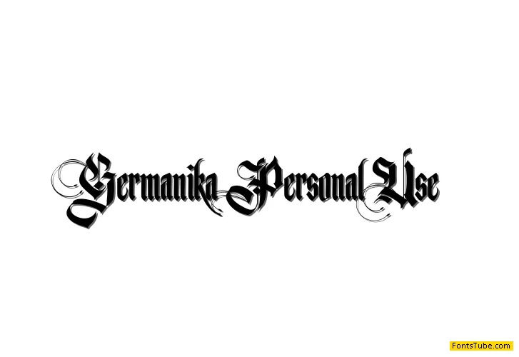 Germanika Personal Use Font