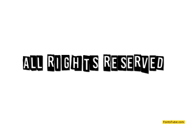 All rights reserved Font