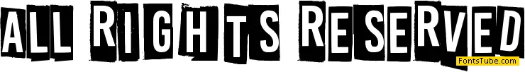 All rights reserved Font