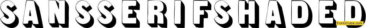 Sans Serif Shaded Font
