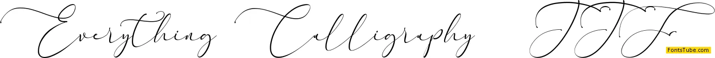 Everything Calligraphy Font