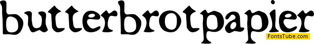 butterbrotpapier Font