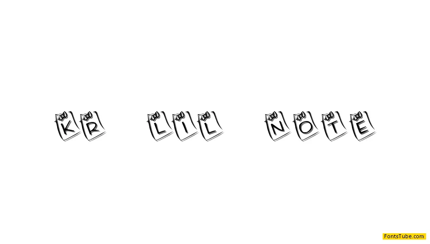 KR Lil Note Font