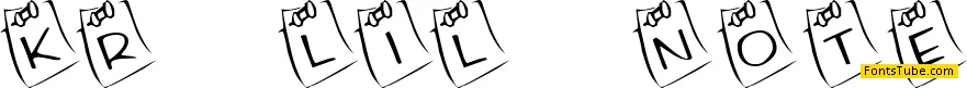 KR Lil Note Font