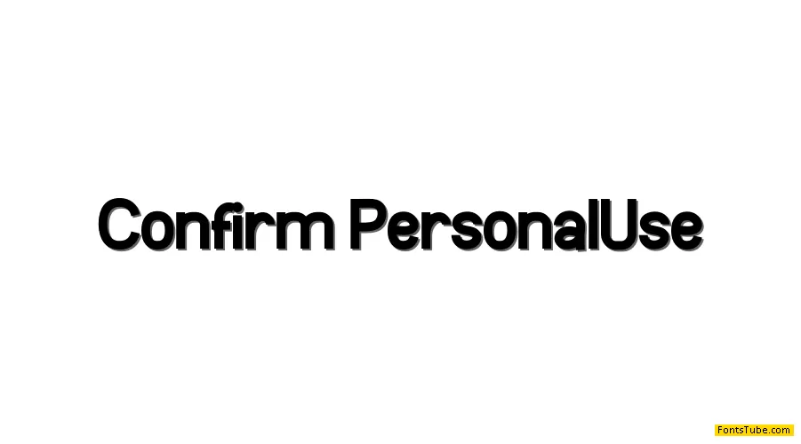 Confirm Font