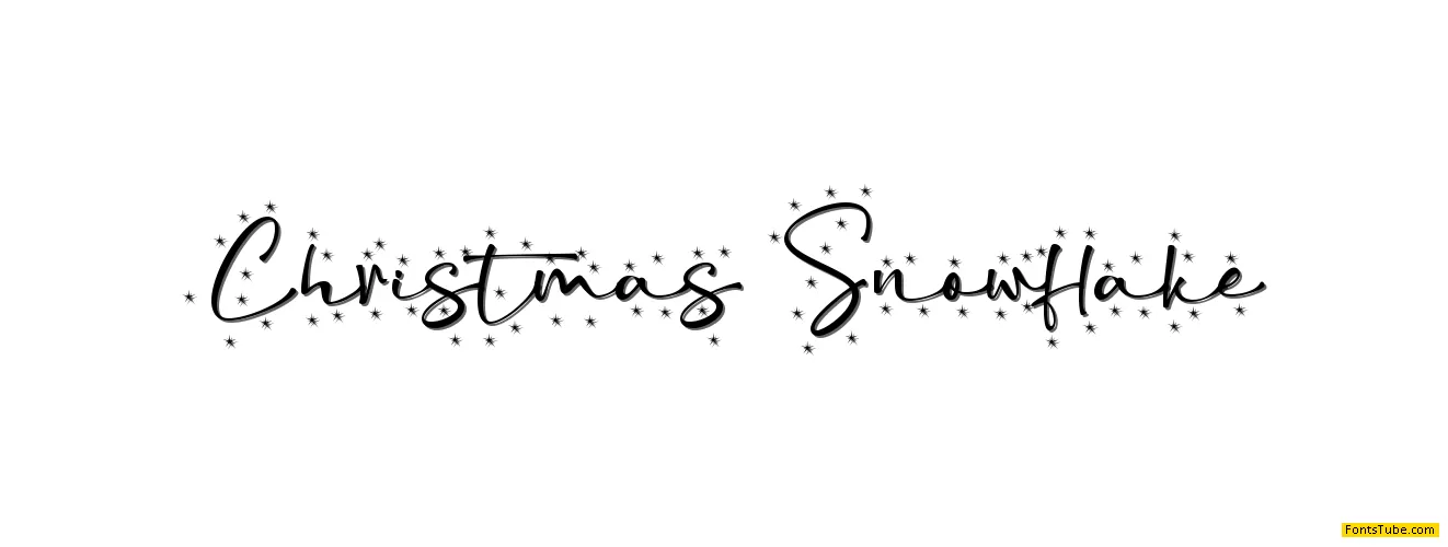 Christmas Snowflake - Personal Font