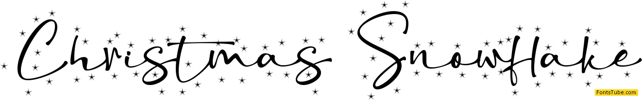 Christmas Snowflake - Personal Font